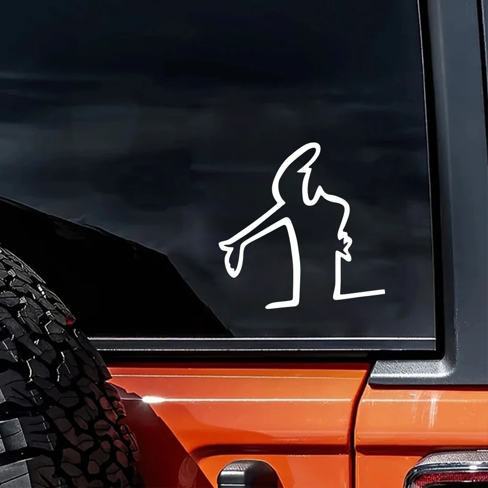 Adesivo de Vinil Criativo com Design de Pose de Ação, Decoração à Prova d'Água para Carros e Motos, Acessórios Automotivos Duráveis e Resistentes às I