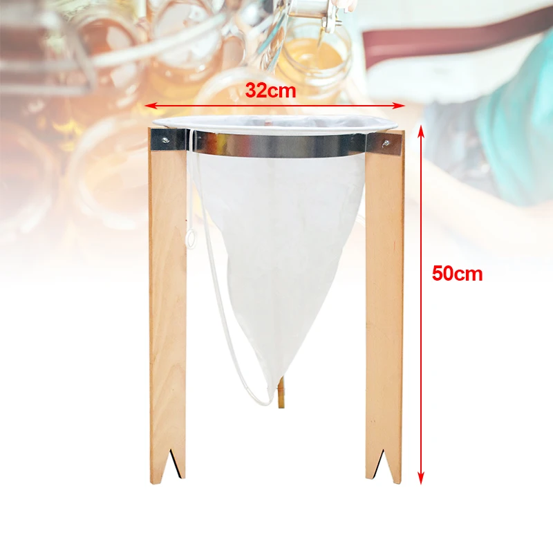 Drewniany stojak do filtrowania miodu z filtrem stożkowym pszczelarstwo miód przetwarzanie dostawy pszczelarskie