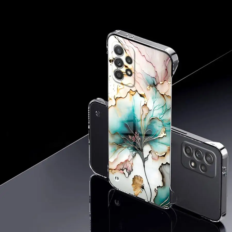 Marble Hard Phone Case for Samsung Galaxy A12 A23 A51 A14 A15 A24 A33 A34 A52 A53 A54 A55 Clear Cover