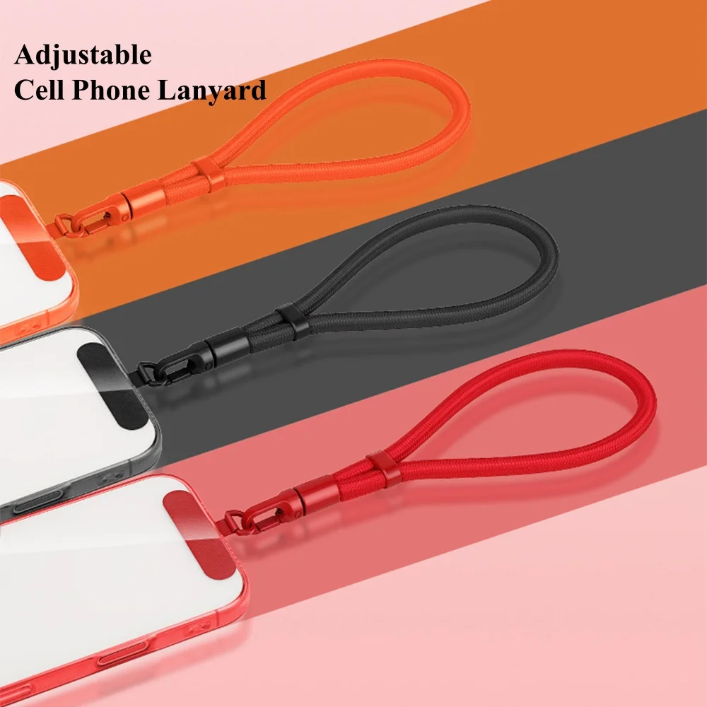 Adjustable Cell Phone Lanyard Safety Self-locking Anti-loss Phone Lanyard Clip Neck Wrist Crossbody Chain Accessories