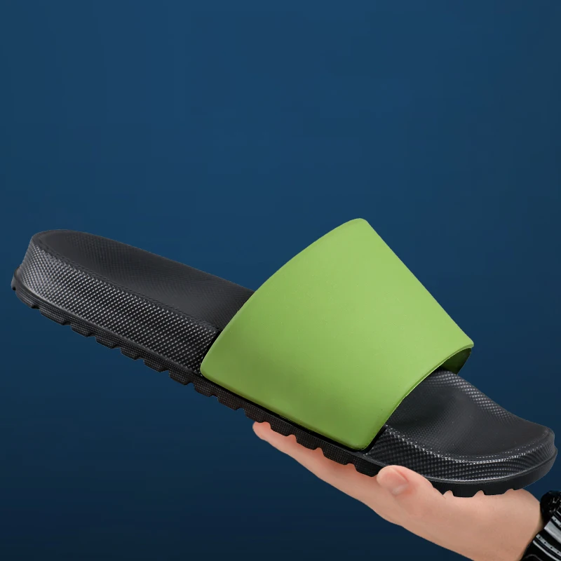 

Big Size 48 49 50 Wholesale Mens EVA Slide Sandals Anti Slip Open Toe Indoor Outdoor Beach Shower Slippers Black Green Navy