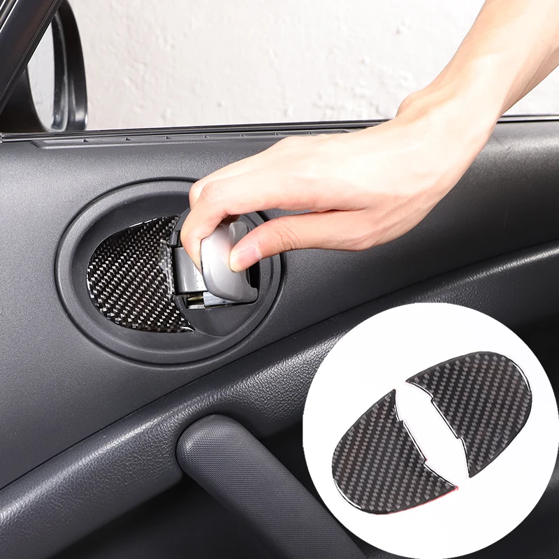 

For Mitsubishi Eclipse 2006-2011 Soft Carbon Fiber Door Handle Inner Door Bowl Protection Sticker Car Accessories