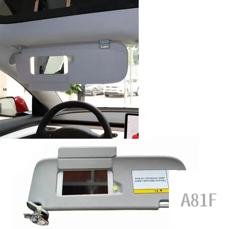 

Car Right Side Passenger Sunvisor Sunshade Parts For Tesla Model 3 2017-2023 Sun Visor With Mirror Light 149040631D 149040541D