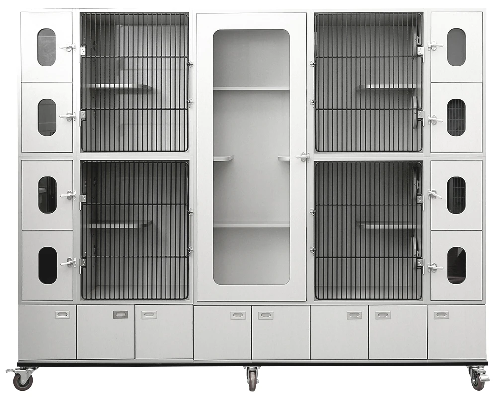 

701 Special Design Double-Deck Pet Cat Condo Cage Cat Kennel Crates