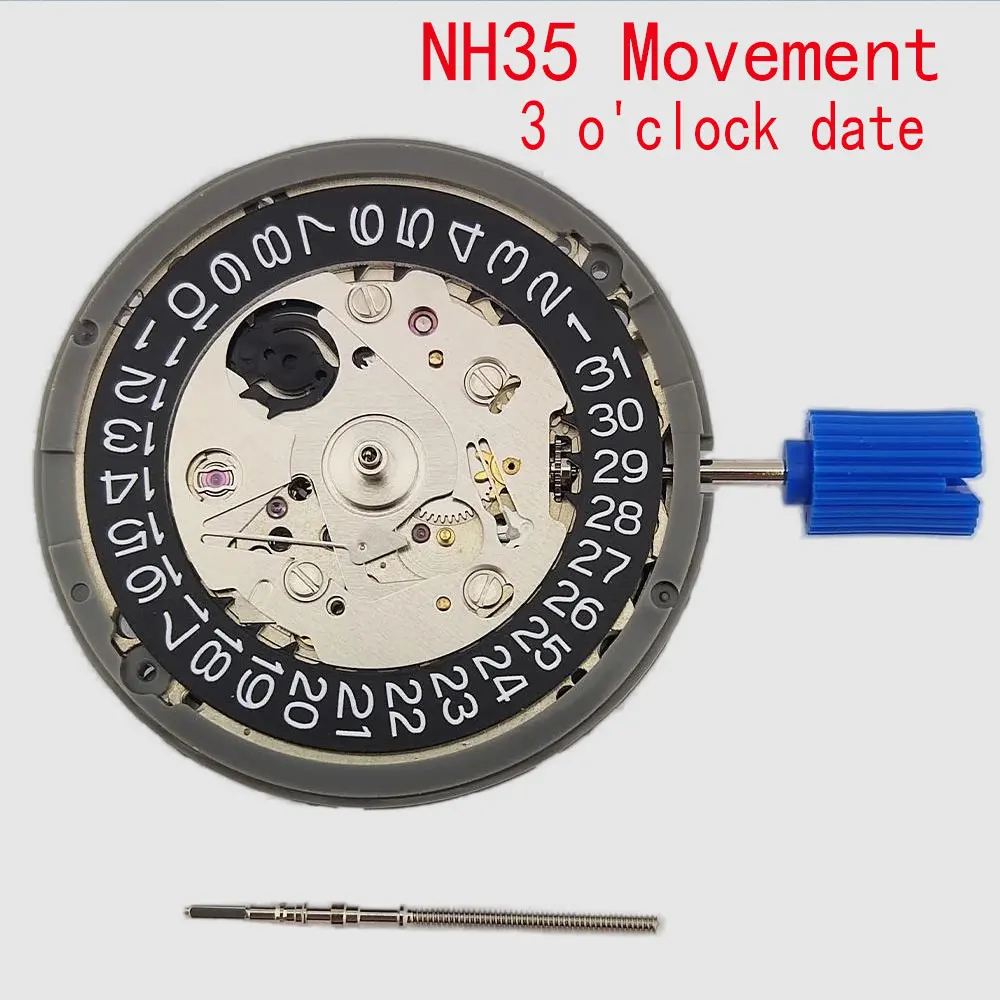 

Japanese original NH35 watch mechanical movement, 3 o 'clock Black date luxury automatic watch movement replacement