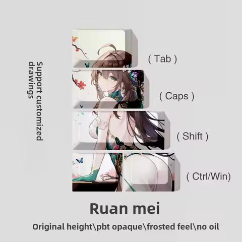 DIY Custom Anime Keycaps Honkai: Star Rail Ruan Mei Kafka Artisan Keycap PBT cherry profile keycaps for Mechanical Keyboard Gift