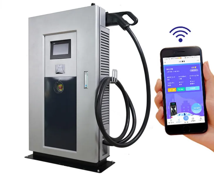 Ticari Çift Tabanca CCS1 CCS2 DC EV Araç Şarj Cihazı GBT 80kw Şarj İstasyonu Yorum Yok