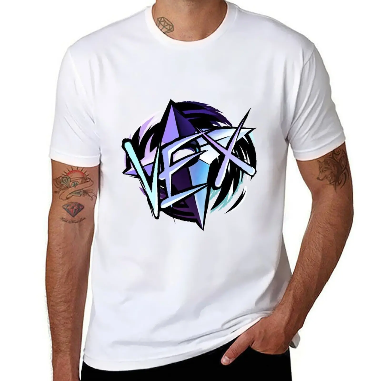 تي شيرت Vex Crystal Shuriken تي شيرت قطني عالي الجودة تي شيرت للرجال تي شيرت جرافيك