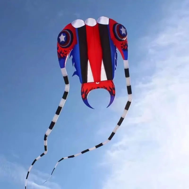 Cerf-volant en nylon souple pour adultes, moulinet de pieuvre, cerf-volant de pêche en parachute professionnel, grand, trilobite à la mouche, usine