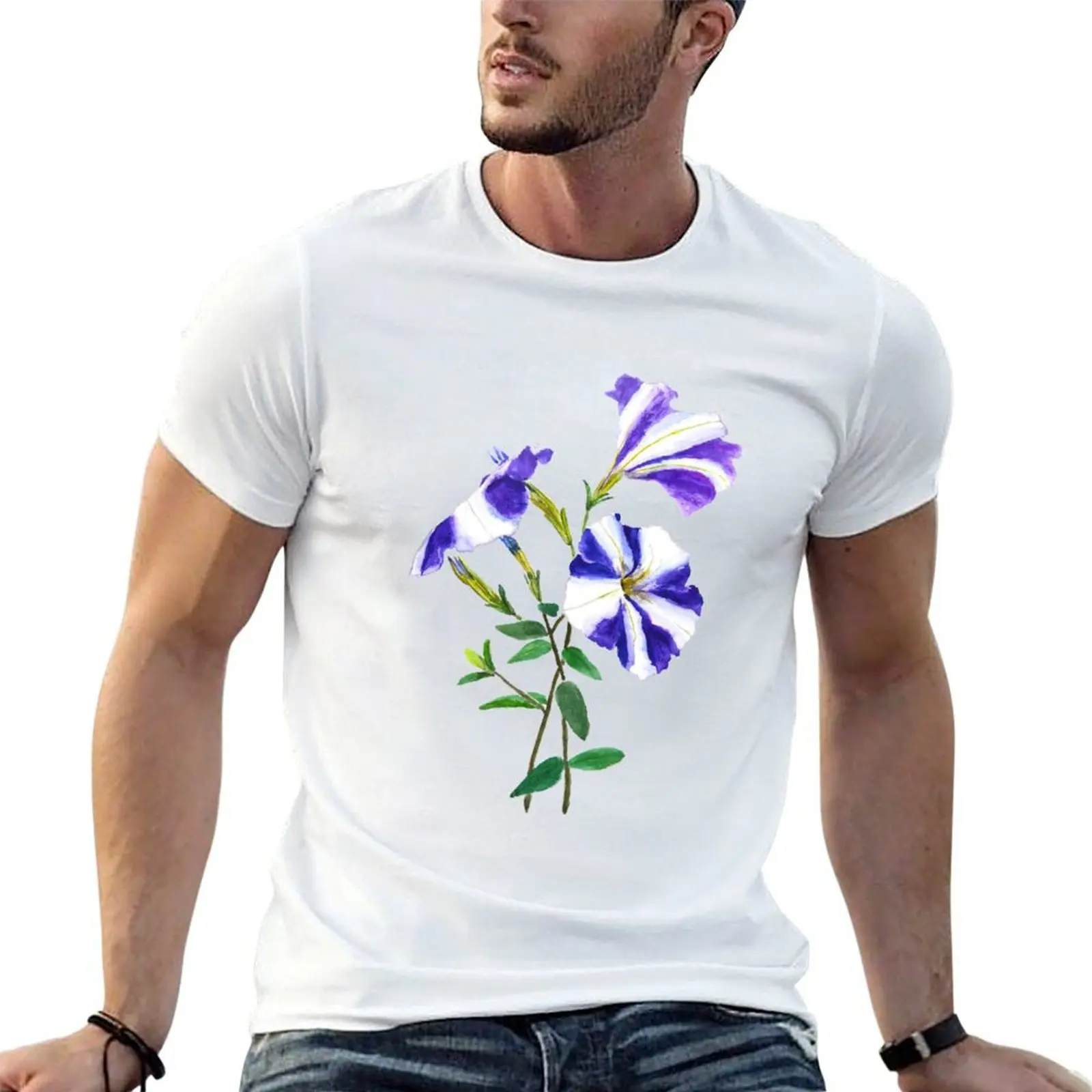 

purple petunia T-Shirt funny t shirts dark humor anime t shirts oversize T-Shirt