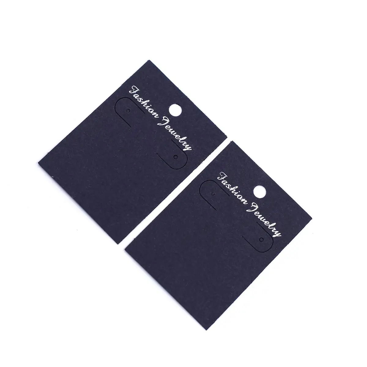 500PCS Black Paper Earrings Display Packing Cards Printed 70x50mm Fit Ear Post Wire Hook Handmade Jewelry Accessories