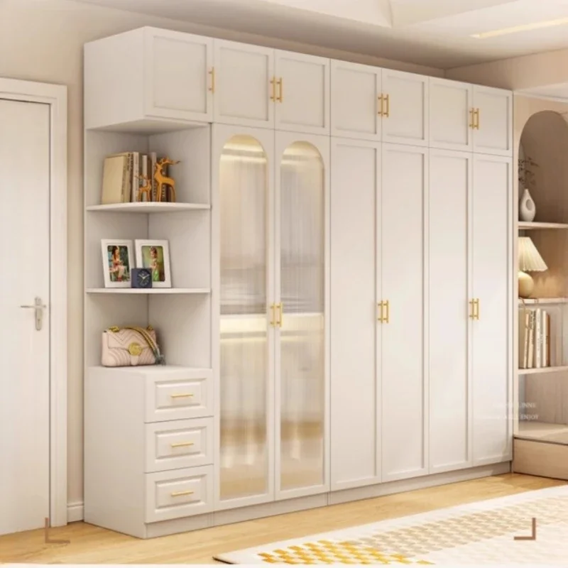 

Двойной шкаф для хранения с открытыми ящиками, шкаф для одежды, шкаф со стеклянной дверью, деревянный домашний шкаф, мебель для спальни Guarda Roupa