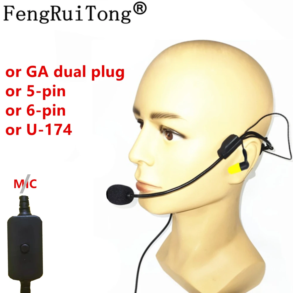 Slow rebound sponge noise reduction david clark headset，light and easy to wear rear mounted pilot in Ear Aviation headset