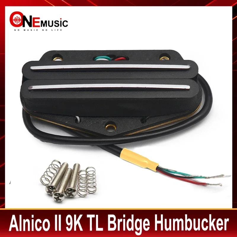 Alnico 2 TL Style Bridge Pickup Double Rail Humucker 4 Conduct Output 9K Alnico II Coil Splitting Electric Guitar Parts