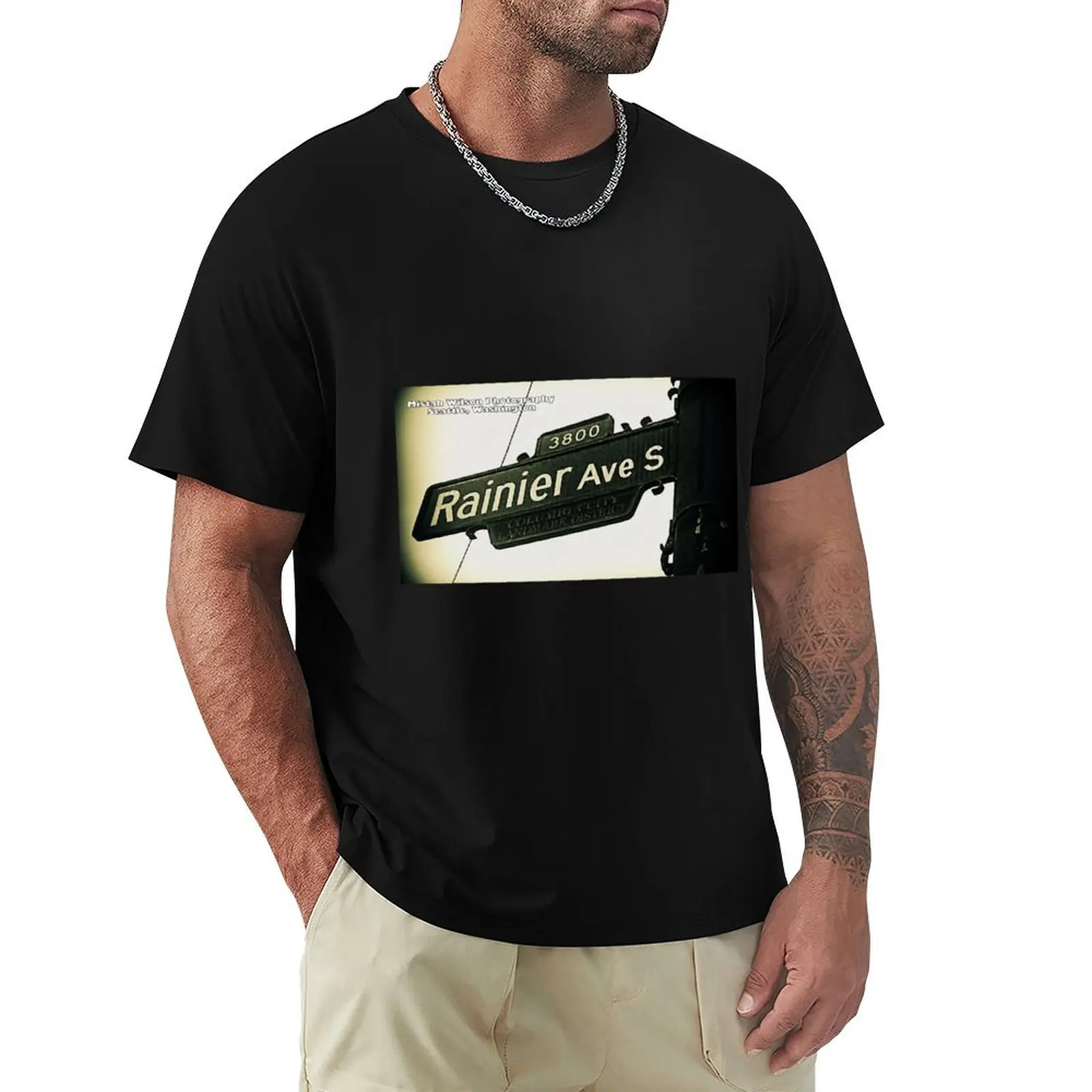 

Rainier Avenue South, Seattle, Washington by Mistah Wilson T-Shirt sweat new edition oversized Short sleeve tee men