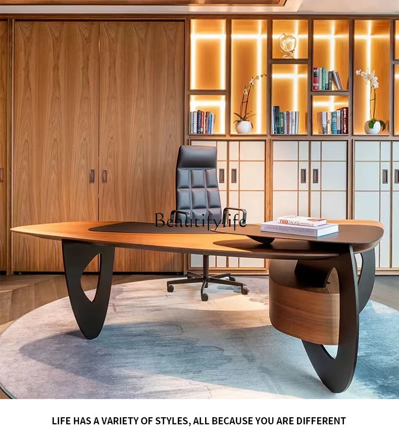 Mesa De Computador De Luxo Leve, Mesa De Escritório Moderna Simples, Designer Italiano, Aprendizagem De Alto Nível