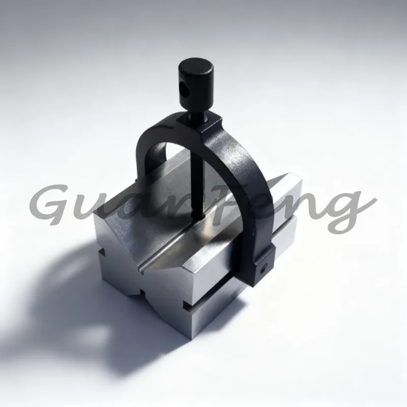 High Precision V30 V33 A-Type V Block with Clamp Kit, Machinist V-Block Clamp Tools for Metal Workpiece Positioning