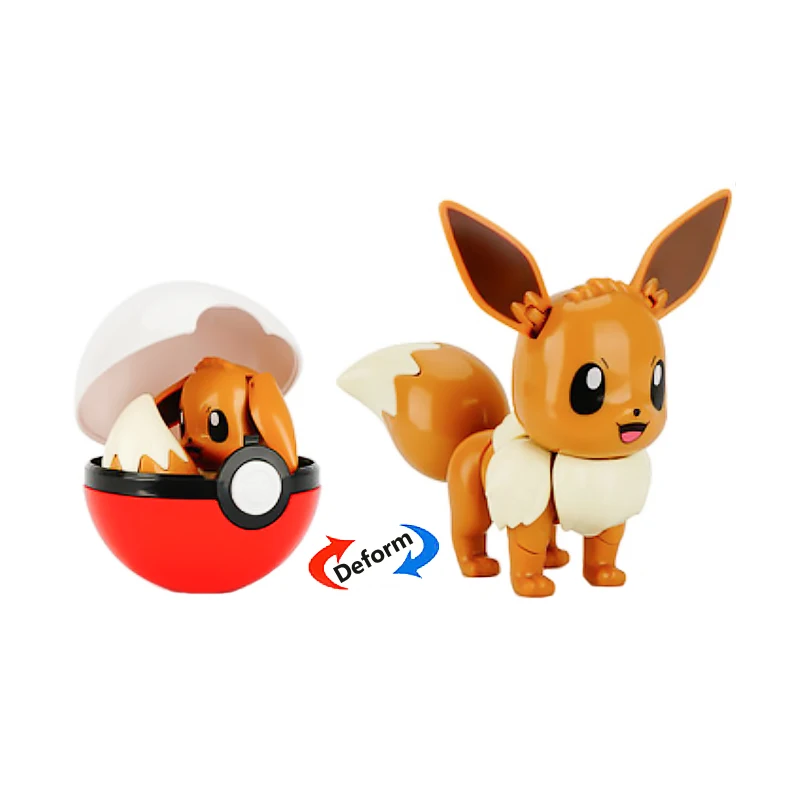 本物のポケモンボール変形おもちゃピカチュウミュウツーギャラドスポケットモンスターモンスターボールポケモンアクションフィギュア子供のおもちゃギフト