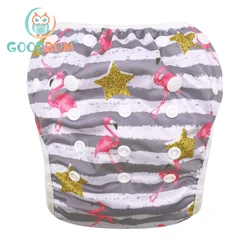 Goodbum Unisex One Size wodoodporna regulowana pieluszka do pływania basen Pant Boy Girl Baby wielokrotnego użytku zmywalna przykrycie na basen kolorowe