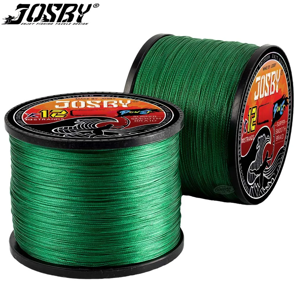 

JOSBY 100M 300M 500M 1000M 12 Strands Super Strong Fishing Lines 100% PE Multifilament Japanese x12 Braided Wire Carp Pesca