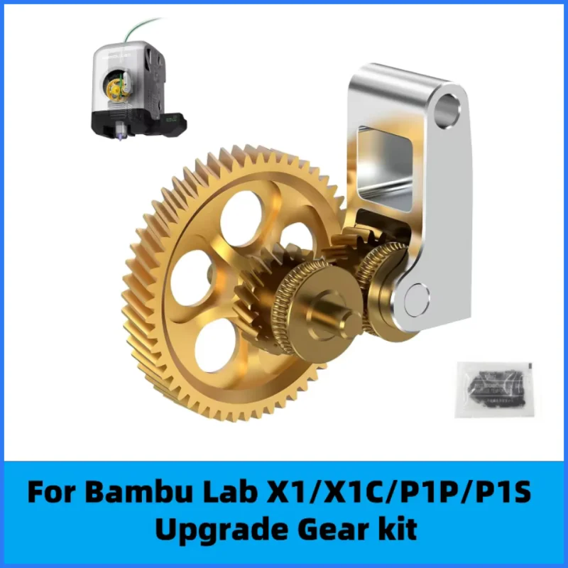 

All-Metal Extruder Gear Kit For Bambu Lab P1P,P1S,X1C, X1 3D Printer DLC Nano-Coated Hardened Steel Upgrade Replacement Parts
