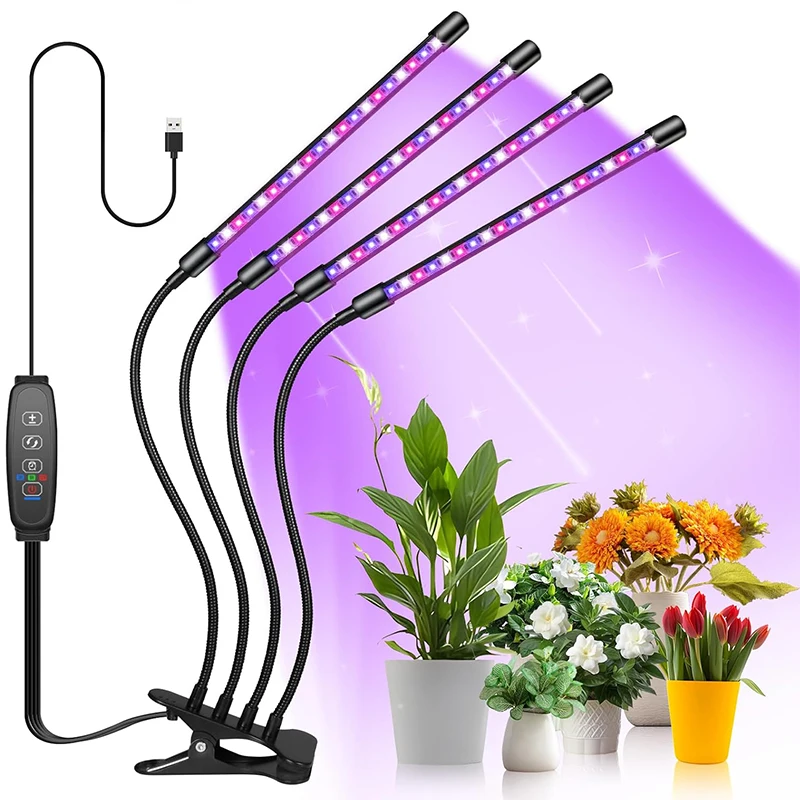 

Indoor Plant Growth Light Full Spectrum 80LED Plant Lights For Indoor Growth 3/9/12h Timer 3 Color Modes And 9 Brightness Levels