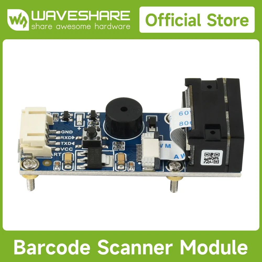 

Waveshare Barcode Scanner Module small 1D/2D Codes, QR Code Reader Onboard Micro USB and UART Serial Port Directly Plugged into