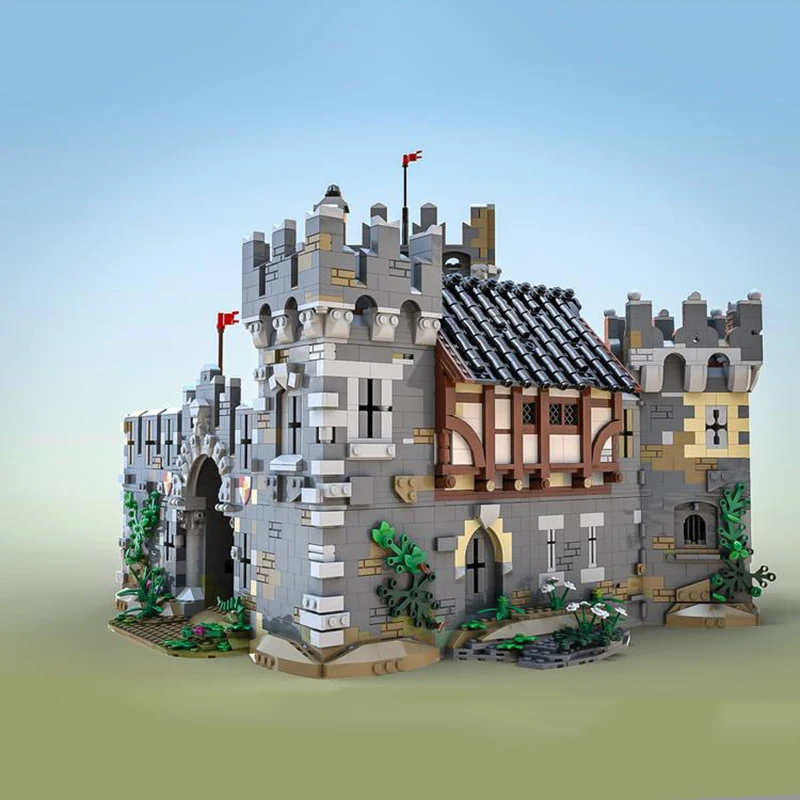 7560pcs+ MOC Lions\' Castle Medieval Architecture Street View Model Building Blocks Assembled Toys Bricks Aldult Children\'s Gift