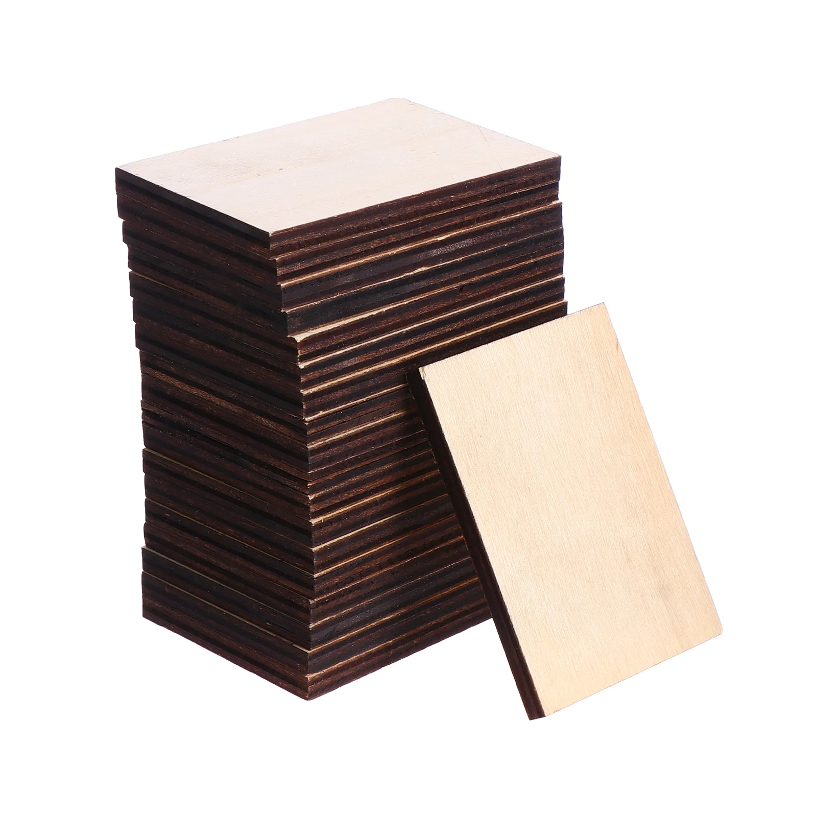 

36Pcs Unfinished Wooden Pieces Blank Wood Chips DIY Craft Supplies Natural Wooden Cutouts Painting Unfinished Wood Pieces