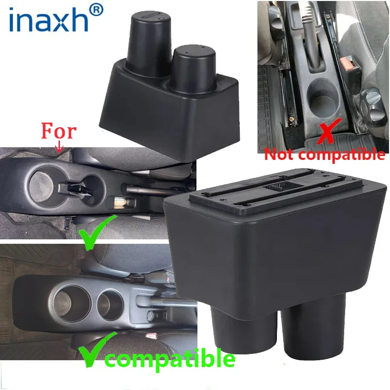 For Nissan Almera Armrest for Nissan Almera Versa Car Armrest Box Storage Box Ashtray Decoration Refit Accessories