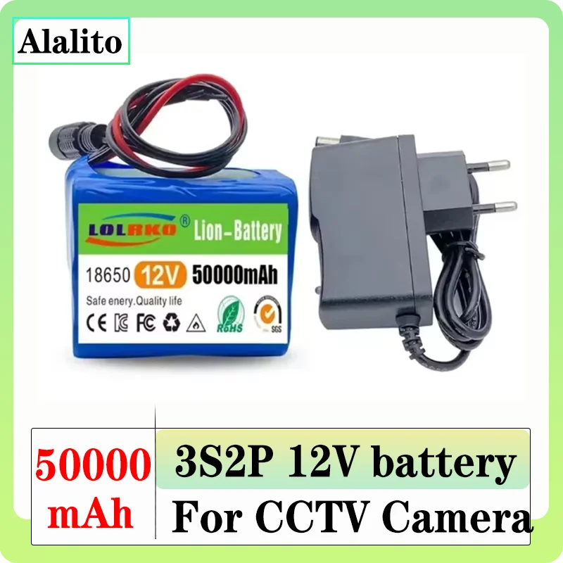 

NEW Durable high capacity 3S2P 12V 50Ah 18650 lithium-ion rechargeable battery with Bms lithium battery pack protection board