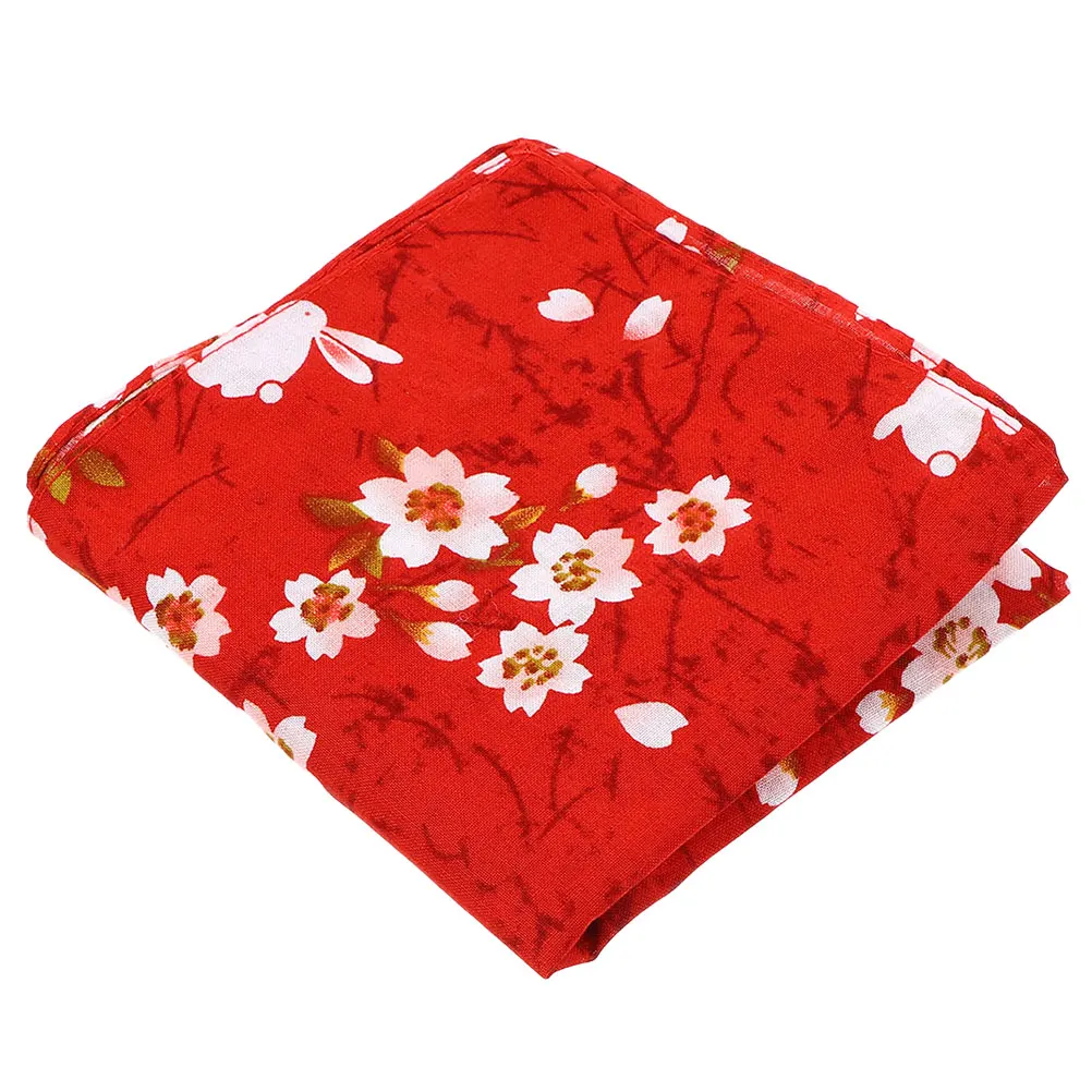 

Bento Wrapping Cloth 50x50cm Cherry Blossom Rabbit Print Lightweight Japanese Style Lunch Box Packing Fabric Gift