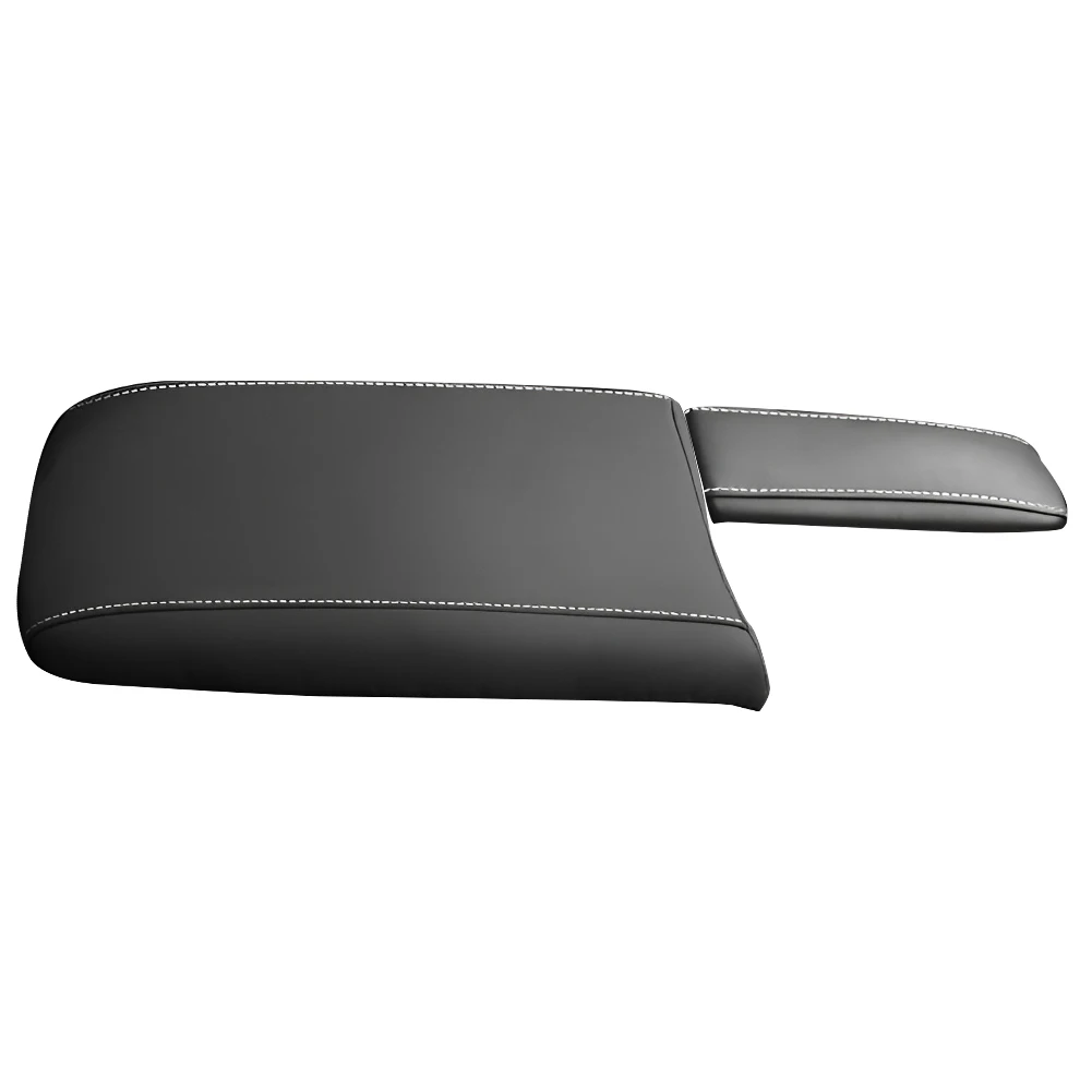 Juste de boîte d'accoudoir de console centrale de voiture, garniture noire avec ligne blanche, cuir microcarence, Lexus Jas350 450h 2016 2017 2018-2022