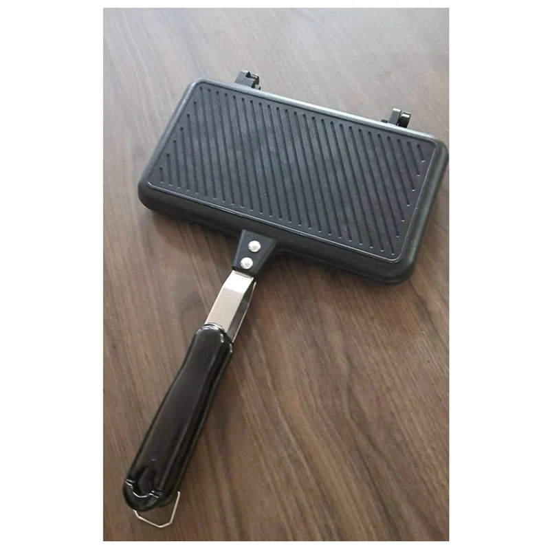 Sandwich-Bratmaschine, Press-Ei-Frühstück, doppelte Omelett-Kochpfanne, gegrillte Grillplatte, seitliches Kochgeschirr-T33C