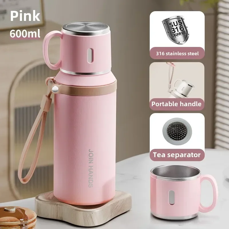 Nouveau Tasse thermos portable Simple en acier inoxydable 316, tasse à thé de grande valeur, tasse d'eau, tasse d'affaires, tasse d'eau de sport