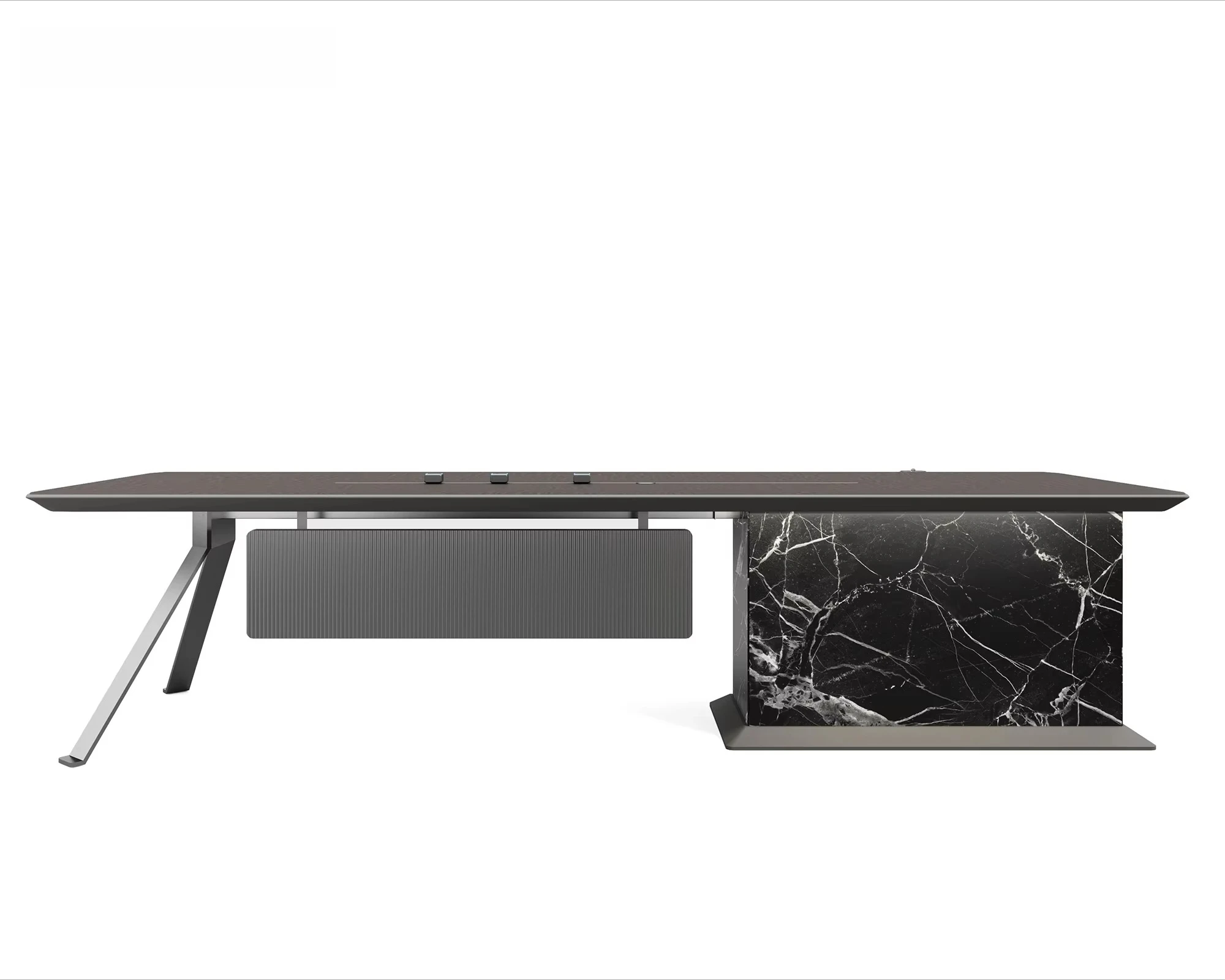 #`Customized Modern Style Wooden Office Manager's Desk with Movable Cabinet for Study