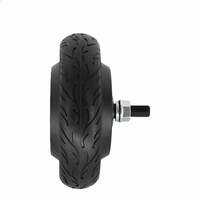 6.5inch 24V-48V 250W 4N.m 100kg Load Waterproof Rubber Tire BLDC Wheel Hub Motor with Encoder Hall for Outdoor Robot