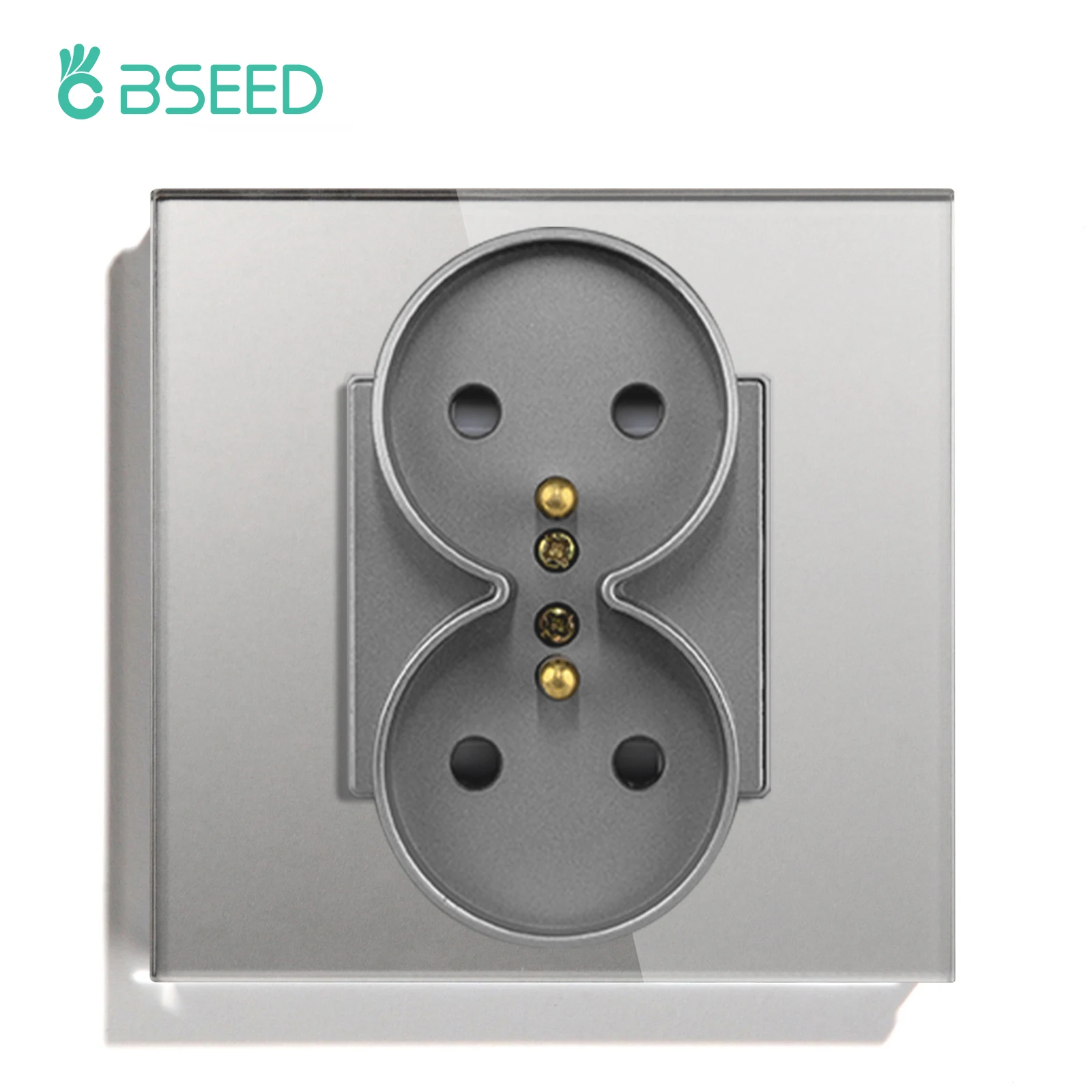 Bseed France Standaard Stopcontact Usb Type-C Oplaadpoort Glaspaneel 20W Snel Opladen Franse Socket 110-250V
