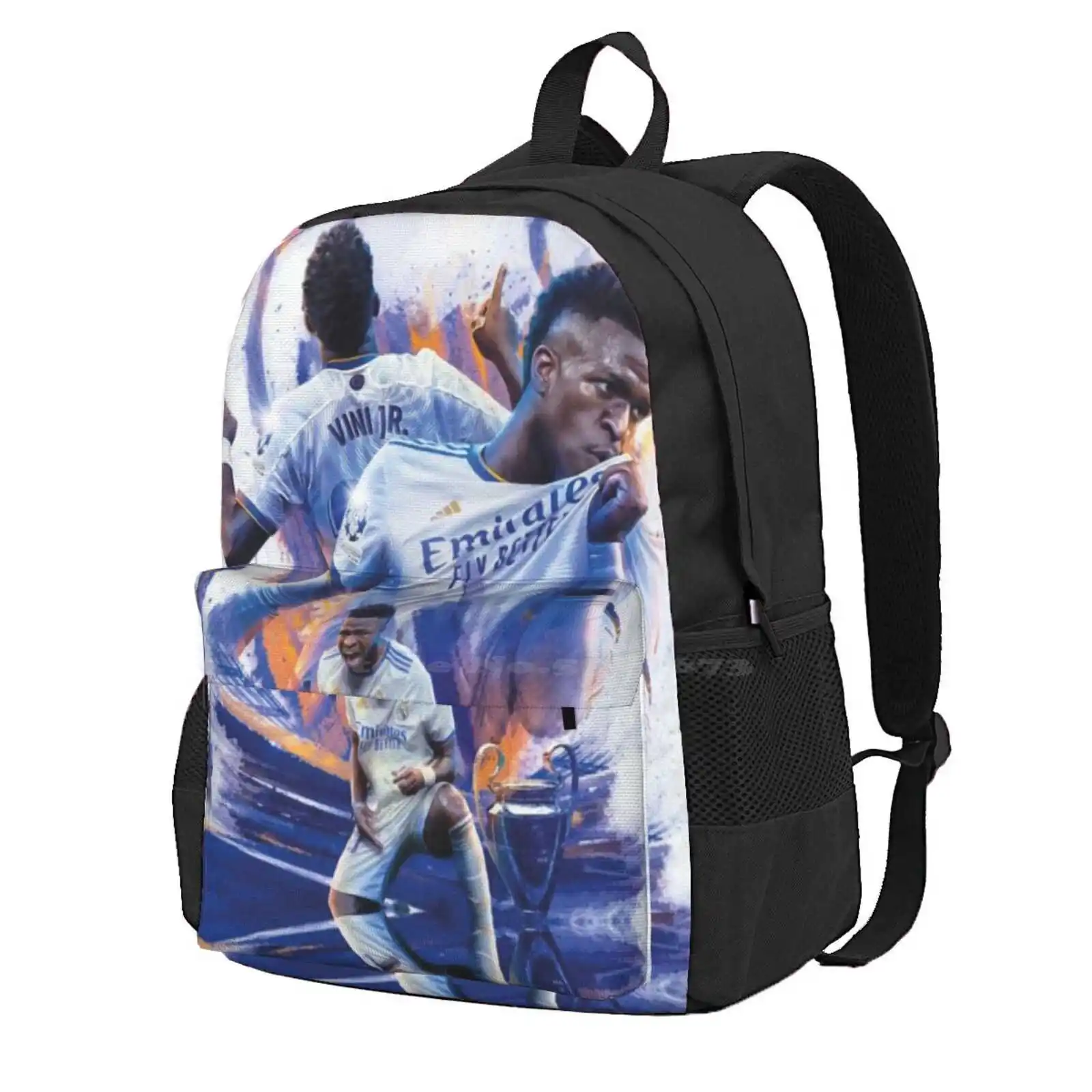 

Vinicius Junior Hot Sale Schoolbag Backpack Fashion Bags Decimocuarto Somos Los Reyes De Europa 14 Campeon Everything