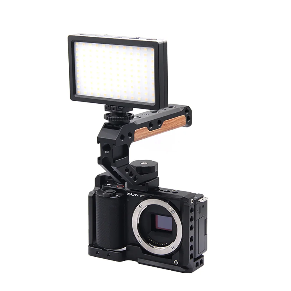 مقبض علوي خشبي عالمي مع حذاء بارد، قبضة يد سريعة الإصدار لكاميرا Sony Canon Nikon DSLR، قبضة يد لاستوديو الصور