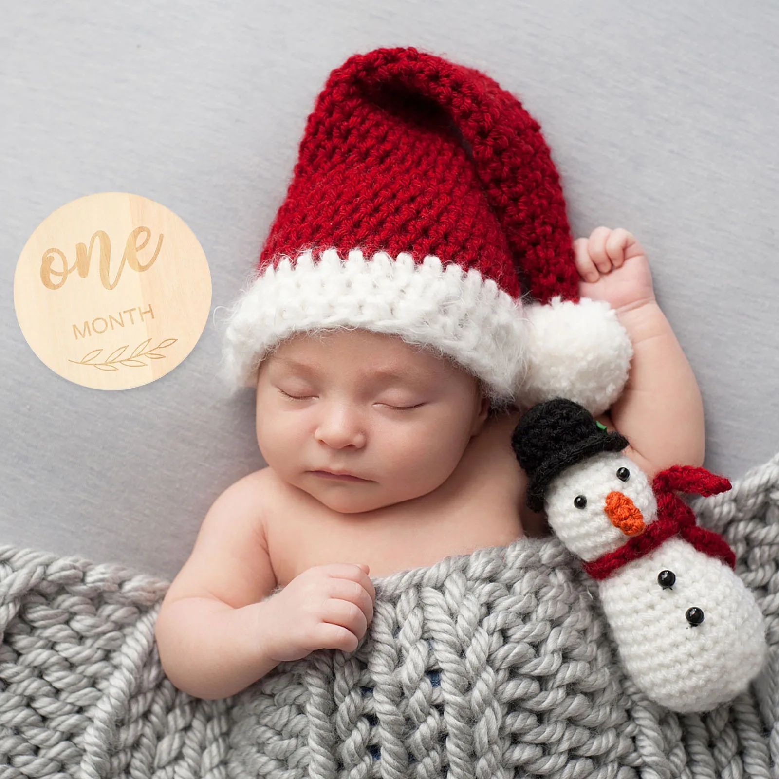 

14pcs Wooden Baby Monthly Cards Natural Wood Discs Reversible Photo Props Newborn Growth Tracking Baby Gift Set