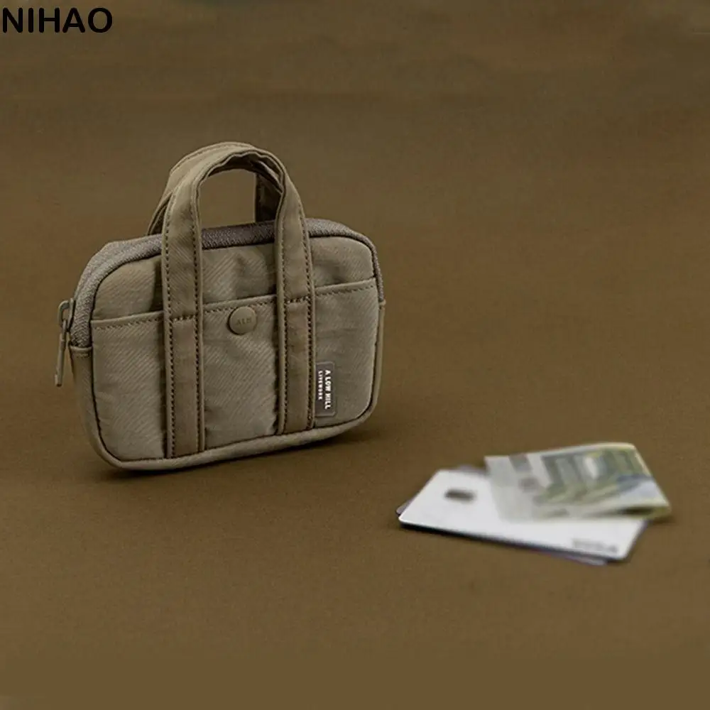 

Square Portable Nylon Coin Purse Card Holder Korean Style Men Wallet Bank Card Organizer Lightweight Card Pouch Women