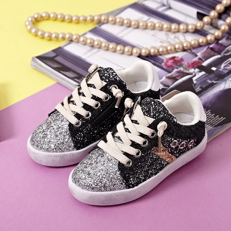 Muslimmuslimate ragazze scarpe per bambini scarpe da tavola per ragazzi Casual scarpe con paillettes colorate scarpe con motivo a stella per bambini