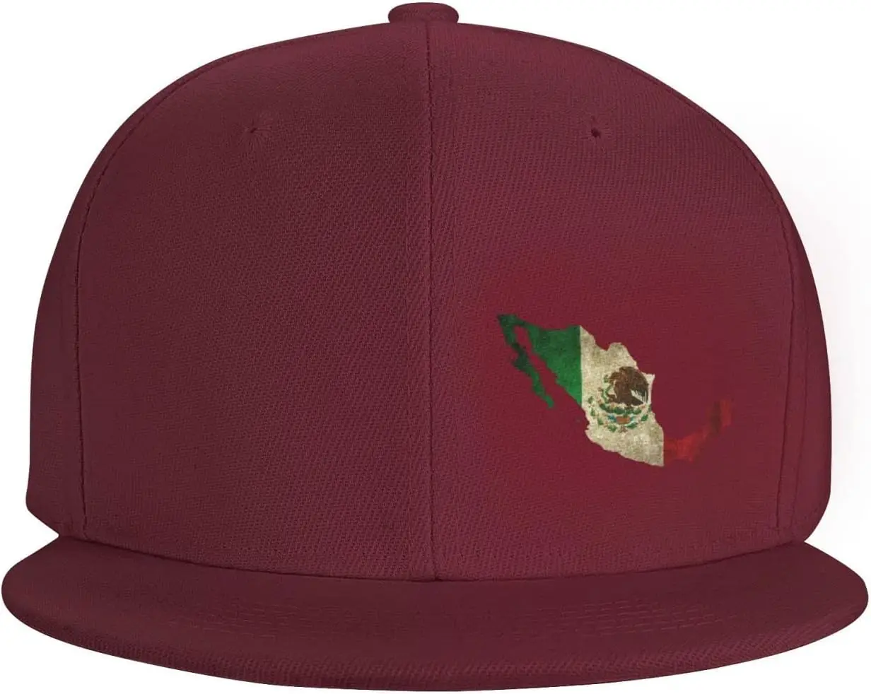 Michoacan Mexico Map Flag Flat Bill Baseball Cap Snapback Hats for Men & Women