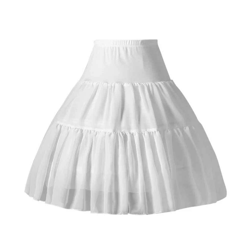 

1Pcs Women Petticoat Skirt for Lolita Dress Wedding Layered Bubble Underskirt Adjustable Steel Ring Prom Birthday