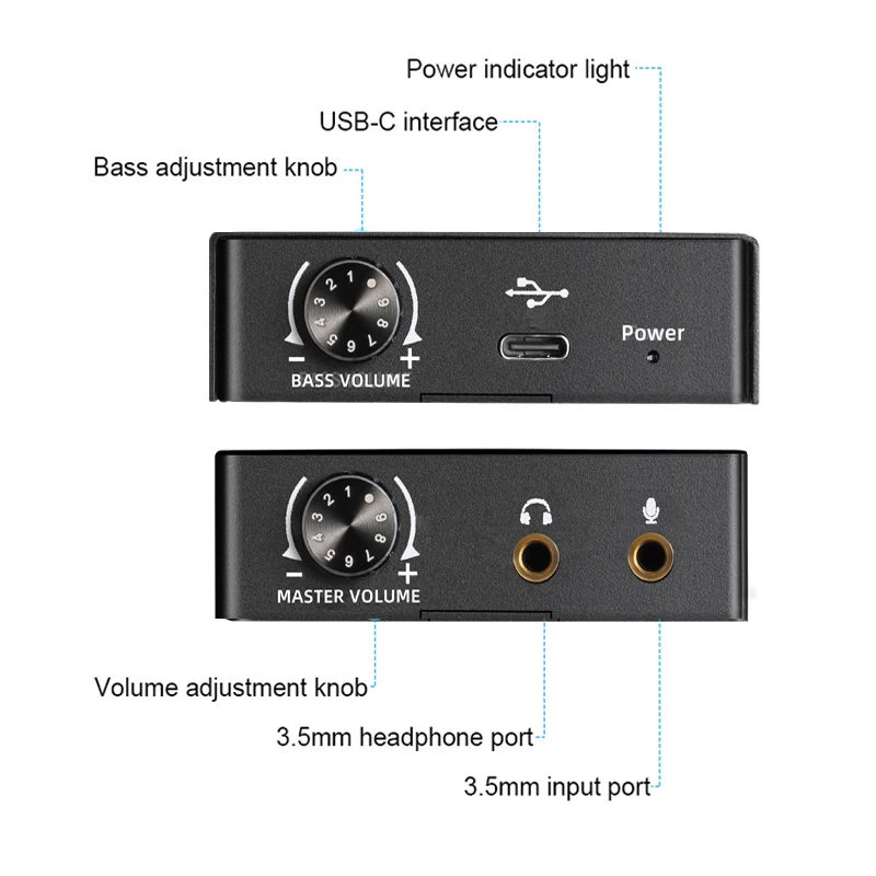 USB-C Sound Card Audio External 3.5mm Microphone Audio Adapter Soundcard for PC Laptop PS4 Headset USB Sound Card