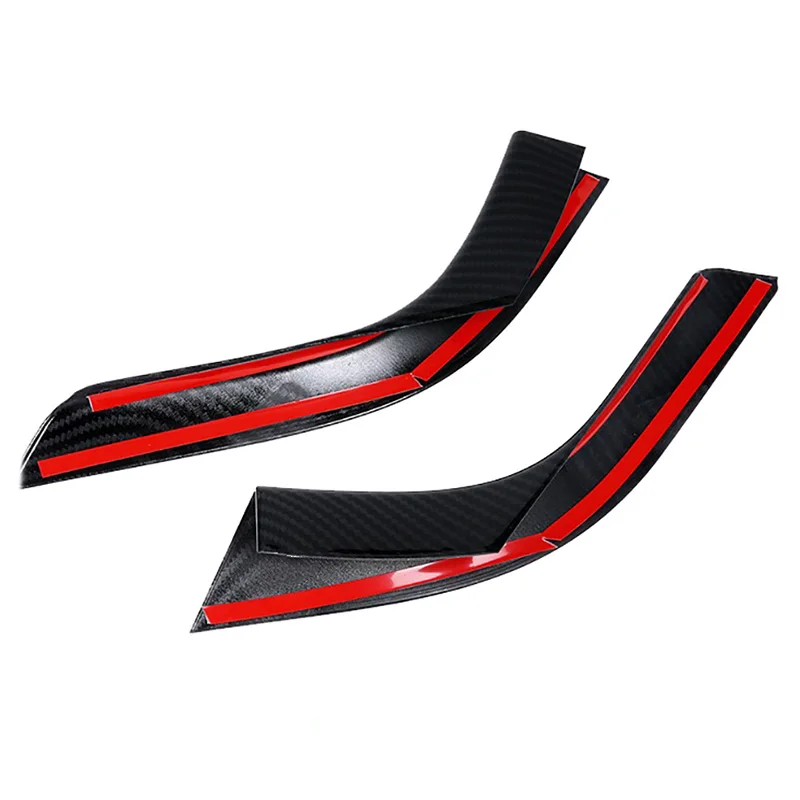 2Pcs LHD for Subaru XV Crosstrek 2018 2019 Interior Mouldings Real Carbon Fiber Style Gear Shift Box Panel Strips Trim