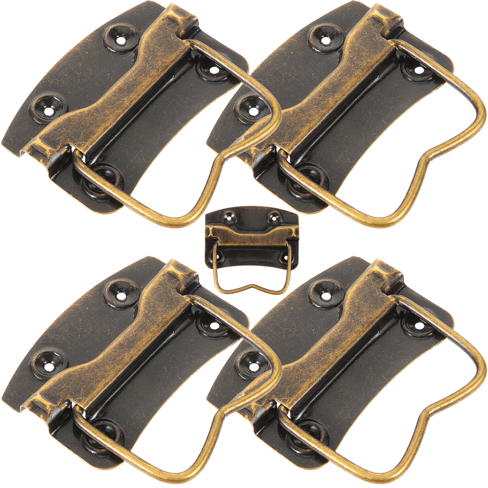 5 Pcs Vintage Wooden Box Handle Luggage Handle Lifting Handle For Wooden Chest Cabinet Box Iron Handle Pulls 7.3x4.3x4 Cm