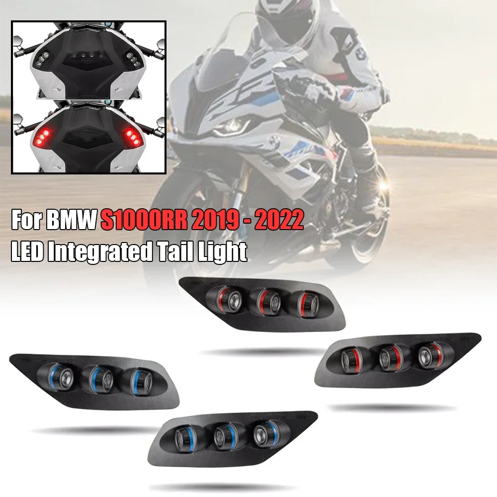 For BMW S1000RR 2019-2022 2021 Motorcycle LED Integrated Tail Light Turn Signal Indicators Directional Flasher Light Taillight