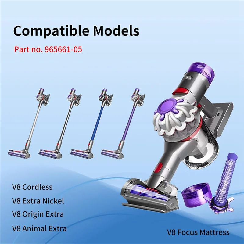 

AB47-Vacuum Filter Replacement For Dyson V8 Focus Mattress Cordless Vacuum Post Filters And Pre Filters,Part No. 965661-05